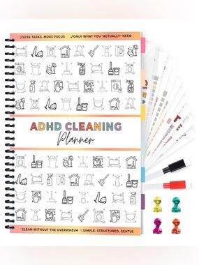 ADHD Cleaning Planner - Multicolor Cover